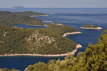 Naklejka premium THE ISLAND OF LASTOVO IN THE ADRIATIC SEA IN CROATIA.