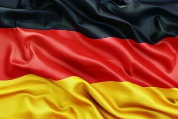 Fototapeta premium A flag with red, yellow and black stripes. Flag of Germany. German official symbol