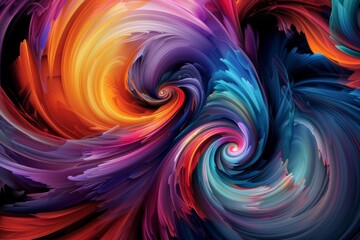 abstract colorful vibrant swirls of sound waves, visualization of music and audio sound
