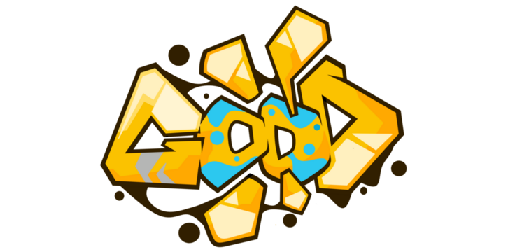 Good word graffiti text font sticker - Powered by Adobe