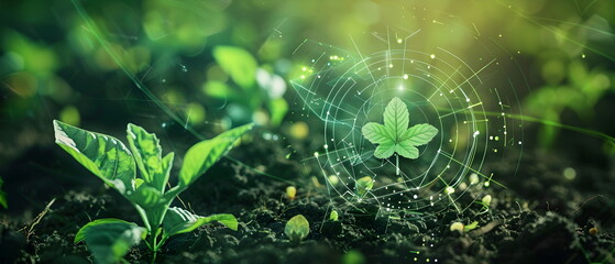 The use of artificial intelligence in agriculture in the concept, Drone technology, machinery for sustainable agriculture, maintaining a green world