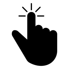 Hand Click Cursor Icon, Simple Icon Vector Design