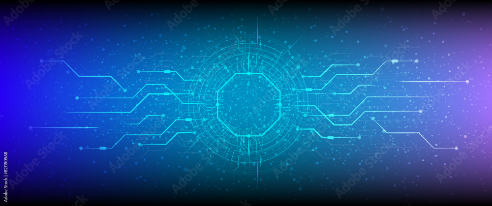 Aufkleber Abstract technological background with various technological elements. Structure pattern technology backdrop. Vector illustration.