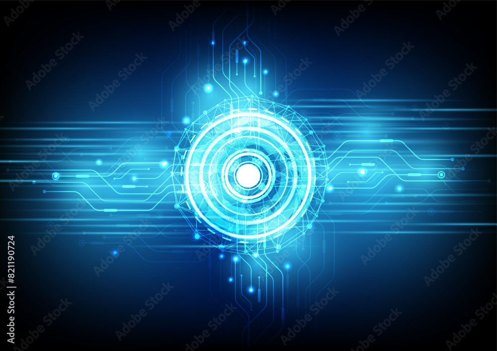 Aufkleber Abstract technological background with various technological elements. Structure pattern technology backdrop. Vector illustration.