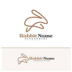 Rabbit logo vector template, Creative Rabbit head logo design concepts