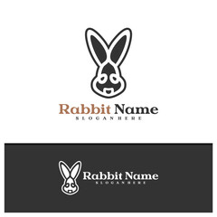 Rabbit logo vector template, Creative Rabbit head logo design concepts