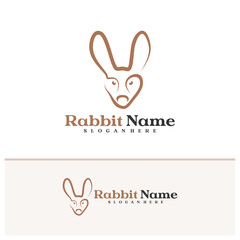 Rabbit logo vector template, Creative Rabbit head logo design concepts