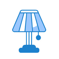 Blue Table Lamp Vector - stylish