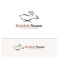 Rabbit logo vector template, Creative Rabbit head logo design concepts