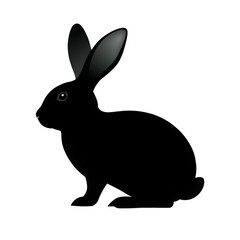 Obraz premium bunny silhouetteon on transparent background