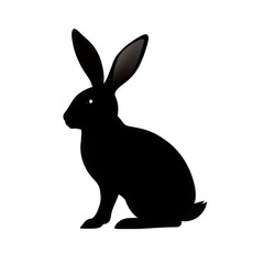 Fototapeta premium bunny silhouetteon on transparent background