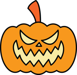 Spooky Halloween Pumpkin Icon