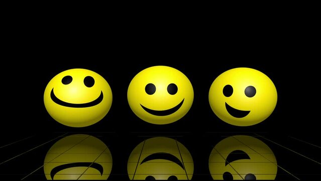 drei gutgelaunte Smileys tanzen bei 120 bpm