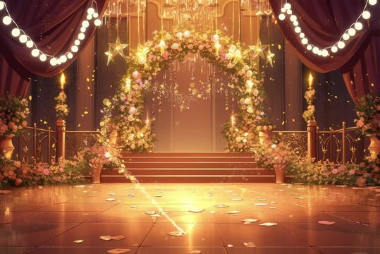Luxurious and elegant curtain background for events