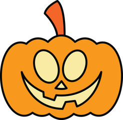 Spooky Halloween Pumpkin Icon