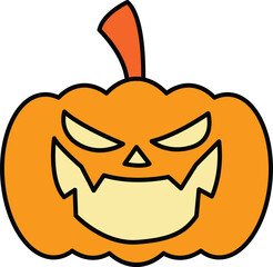 Spooky Halloween Pumpkin Icon