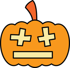 Spooky Halloween Pumpkin Icon
