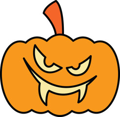 Spooky Halloween Pumpkin Icon