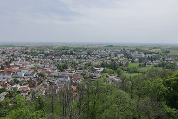 Fototapeta premium Blick auf den Ort Bad Bergzabern in Rheinland-Pfalz