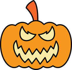 Spooky Halloween Pumpkin Icon