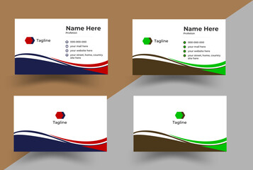 Creative and modern clean corporate name card and business card template.