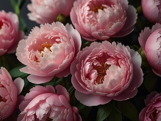 Floral background with pink peonies.wallpaper background
