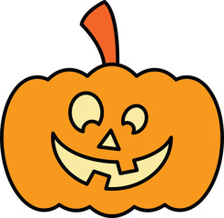 Spooky Halloween Pumpkin Icon