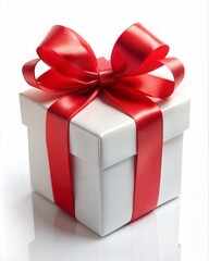 Obraz premium gift box with red bow