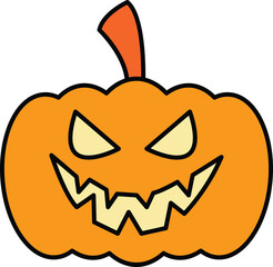 Spooky Halloween Pumpkin Icon