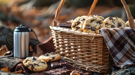 Picnic Perfection Photograph a wicker basket filled whit cookie