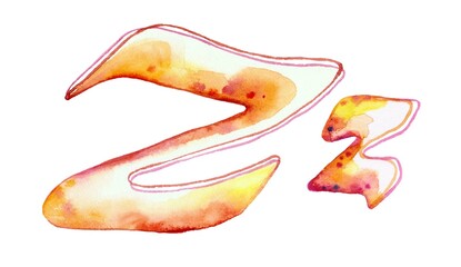 Vibrant watercolor letters 