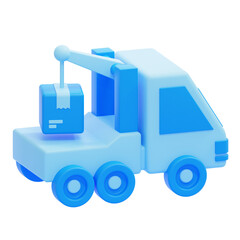 PNG 3D Delivery Truck icon isolated on a white background