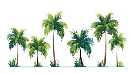 A solitary tropical plant on an entirely white background