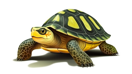 Obraz premium Isolated turtle on a white background