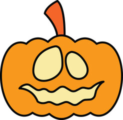 Spooky Halloween Pumpkin Icon