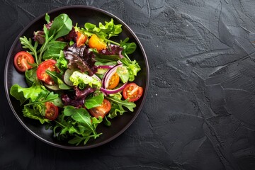 Fresh vegetable salad delight. Luxurious visuals for your advertisement