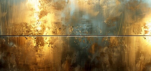 Close Up of Metal Surface With Gold Paint. Generative AI