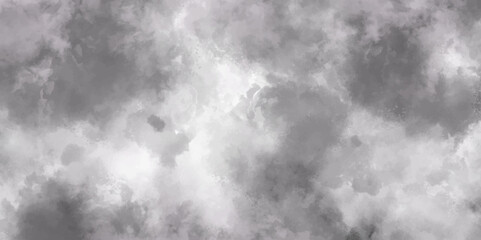 Abstract white and gray isolated cloud cumulus clouds. Gray aquarelle painted realistic fog or mist smoky textured canvas design. Old Paint Layers, and Antique Urban Construction ...	