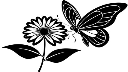 flower and butterfly   and svg file