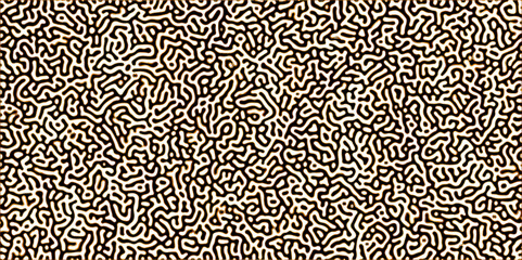 Abstract Turing organic wallpaper with background. Turing reaction diffusion monochrome seamless pattern with chaotic motion. Natural seamless line pattern.	