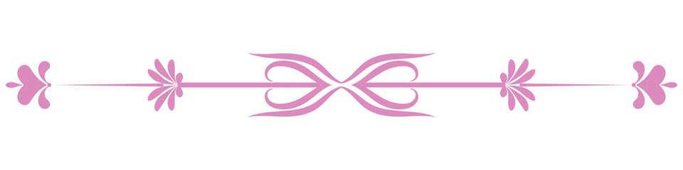 pink flower border Love heart graphic element for decorating cards, vintage, wedding cards.