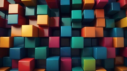 colorful 3d geometric cube background