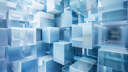 Obraz premium Abstract 3D Glass Cubes