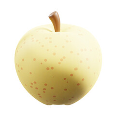 PNG 3D Asian Pear icon isolated on a white background