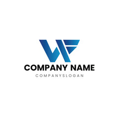 Letter WF initial logo design