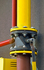 Gas valve on pipeline