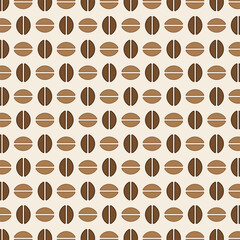 Abstract coffee beans vector pattern