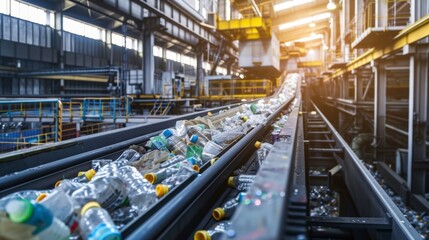 Fototapeta premium The Circular Economy: Showcase initiatives promoting the reuse and recycling of petrochemical-derived materials to minimize waste and resource consumption