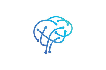 brain tech design with simple concept