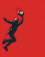 Thief Catching a Package of Money The Lure and Peril of Criminal Temptation in Minimalist Artwork